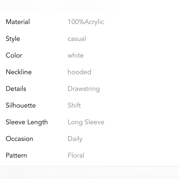 Floral Knit Hooded Sweater - White and Pink - Picture 16 of 16